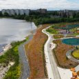 В Северодвинске завершается благоустройство парка на берегу Театрального озера