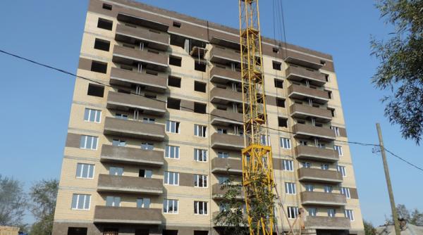 На фото: ход строительства новостройки ЖК «Октябьский» в Архангельске