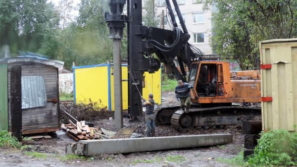 На фото: процесс строительства ЖК «Река» в Архангельске На фото: процесс строительства ЖК «Река» в Архангельске