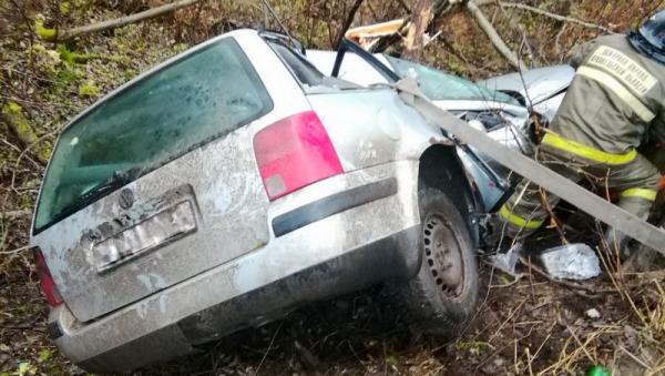 В Онежском районе в результате съезда в кювет погибла пассажирка иномарки