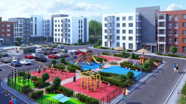 Вид новостройки ЖК «Клевер» в Северодвинске Вид новостройки ЖК «Клевер» в Северодвинске