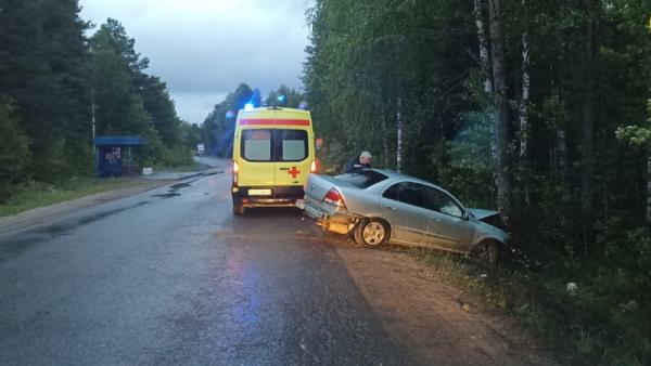 В Северодвинске водитель легковушки на всех парах влетел в дерево