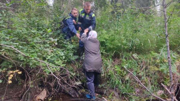 Помог свисток: северодвинские спасатели вывели из леса заблудившуюся пенсионерку