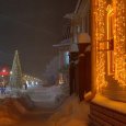 Центр Архангельска в зимнем тумане