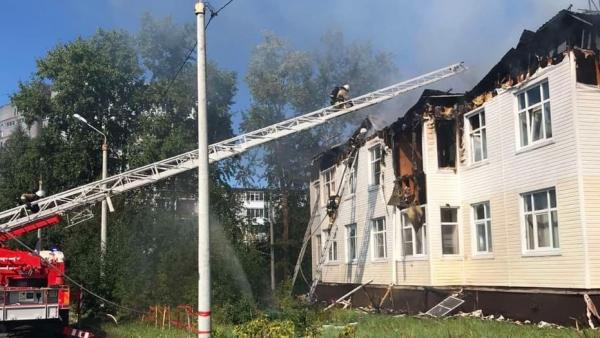 В Северодвинске потушили пожар в жилом доме