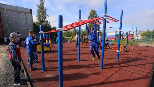 В Новодвинске построили спортивную площадку для параатлетов из дома-интерната