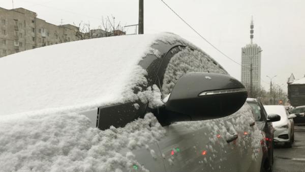 На Архангельск обрушился первый мокрый снег с дождем