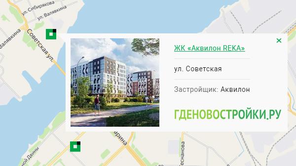 ЖК «Аквилон РEKA» на карте Архангельска