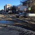 Вниманию автомобилистов: в Архангельске вновь затоплен проспект Ломоносова