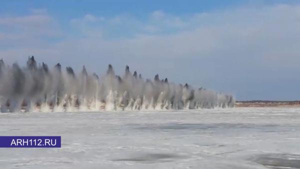 Ледоход всё ближе: в Поморье проводят первые взрывы на Северной Двине