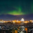 Фотофакт: ночью над Архангельском вновь красовалось северное сияние 