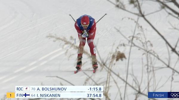 Александр Большунов выиграл вторую медаль на Олимпиаде в Пекине 