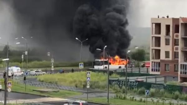 В Северодвинске вновь сгорел рейсовый автобус