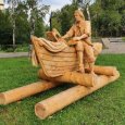 Новые деревянные достопримечательности украсили Соломбальский округ Архангельска