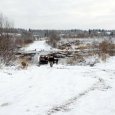 Знаменитый пластиковый мост в Холмогорском районе вновь сорвало шугой